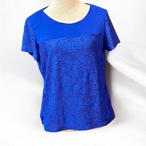 Calvin Klein Blue Fitted Short Sleeve T-Shirt